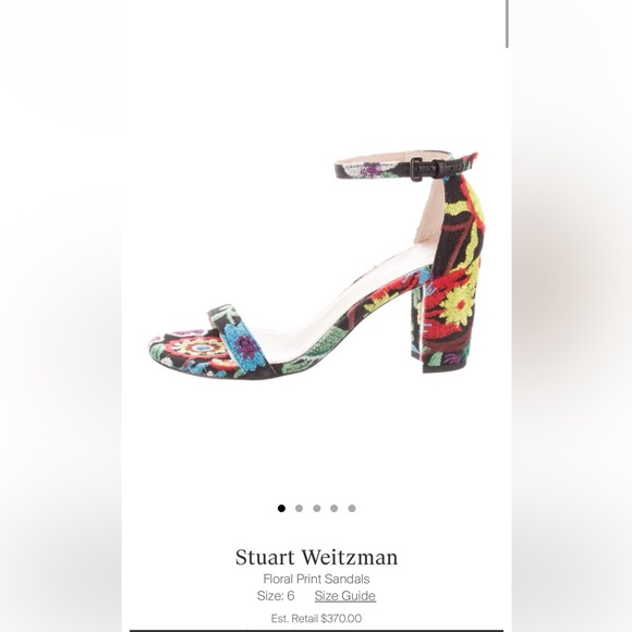 Stuart Weitzman floral heels - Picture 1 of 3